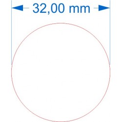 Aimant rond diamètre 32mm adhésif