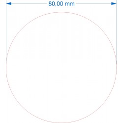Aimant rond diamètre 80mm adhésif
